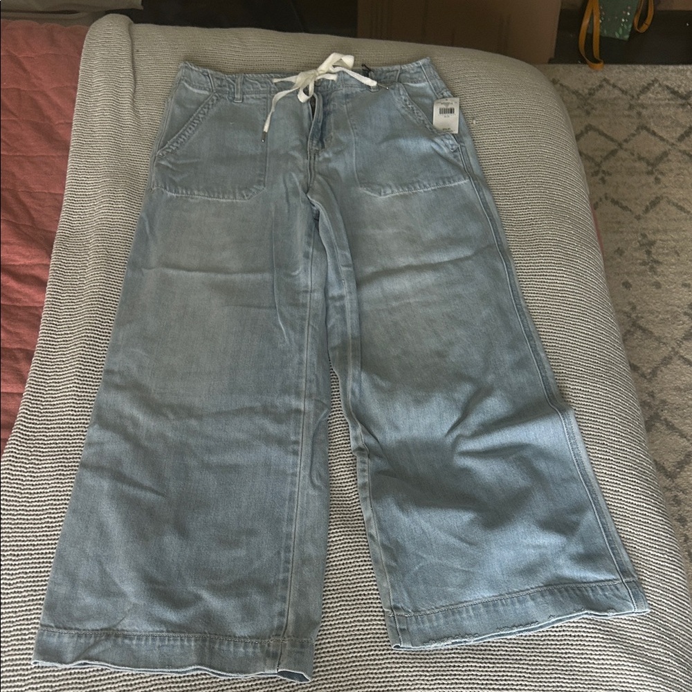 Light Blue Wide Leg Jeans - Casual Flare Pants